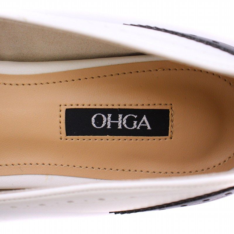オオガ OHGA パンプス ストラップ ポインテッドトゥ ローヒール