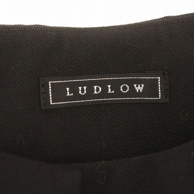 ラドロー LUDLOW Deanna 変形ジャケット ショート丈 ノーカラー 