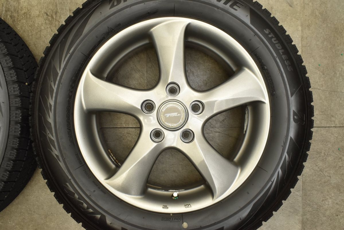 バリ溝】トップラン 16in 6.5J +54 PCD114.3 ブリヂストン
