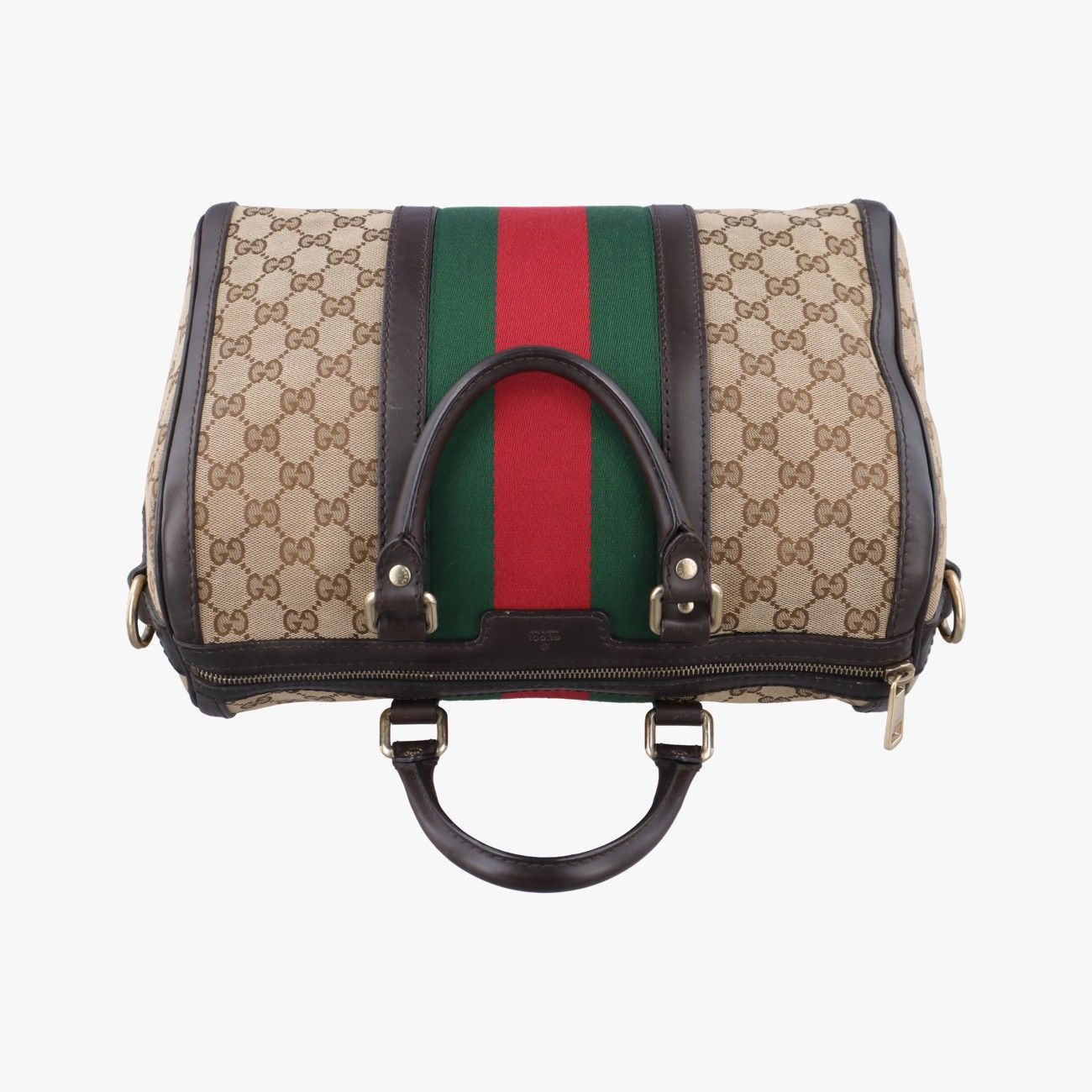 グッチGucciシェリーラインベージュ×グリーン×レッドキャンバス×レザー247205G017070502