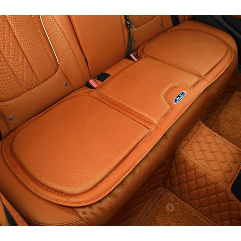 ◆フォード FORD◆オレンジ◆シートクッション カーシートカバー 座布団2点 車の後席1点 座席クッション 車用シート保護 滑り止め ナッパレザー