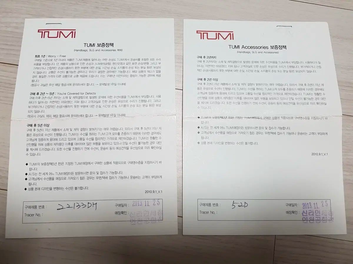 Tumi(トゥミ) 三つ折り ガーメントバッグ 22133DH 新品 極美品】TUMI