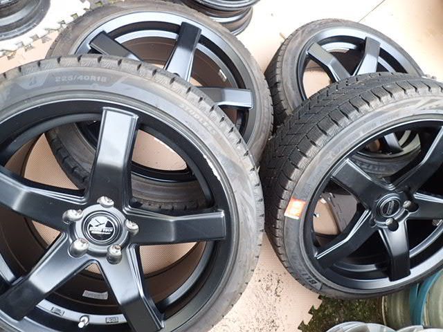4本 溝あり BLEST BAHNS TECH 18x8J +45 ブリザック VRX3 225