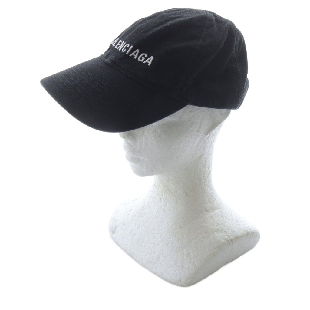 バレンシアガ BALENCIAGA 帽子 ロゴ キャップ 黒