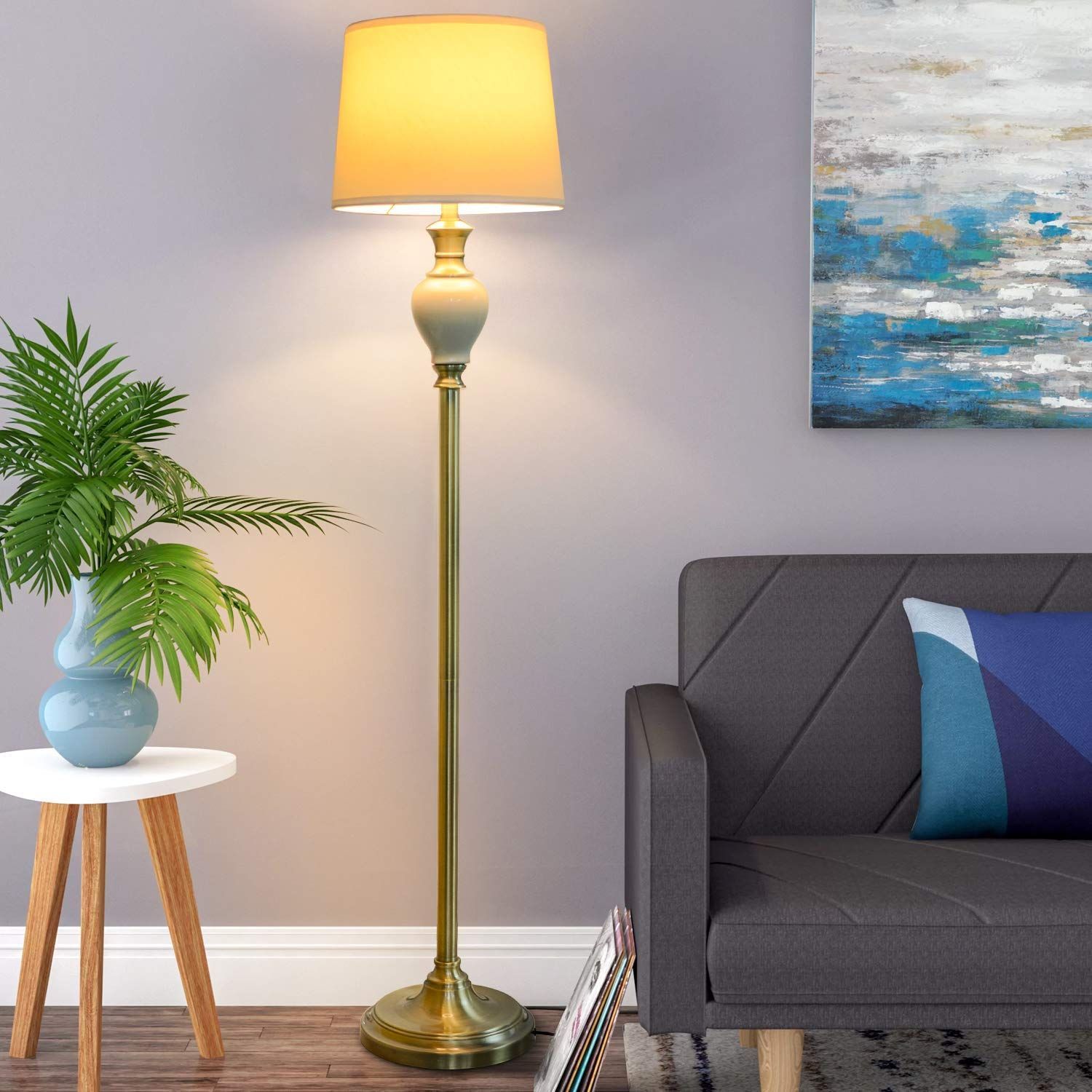 在庫 陶磁器ランプ 癒し雰囲気 照明器具 モダンスタイル 間接照明 品 フロアスタンド 書斎 貫乳 寝室 居間 フロアランプ 口金E26 電球別売り フロアライト Nilight