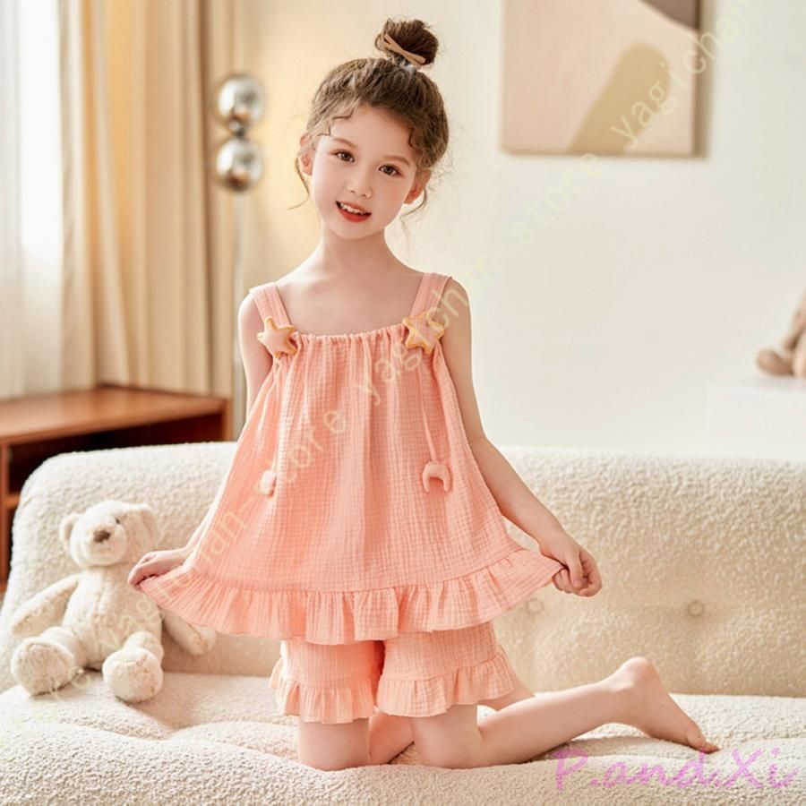 男の子 パジャマ 上下セット 女の子 綿 部屋着 ルームウェア キッズ 寝間着 半袖 ハーフパンツ 子供服 トップス ベビー服 肌着 ホームウェアセット 春秋向け