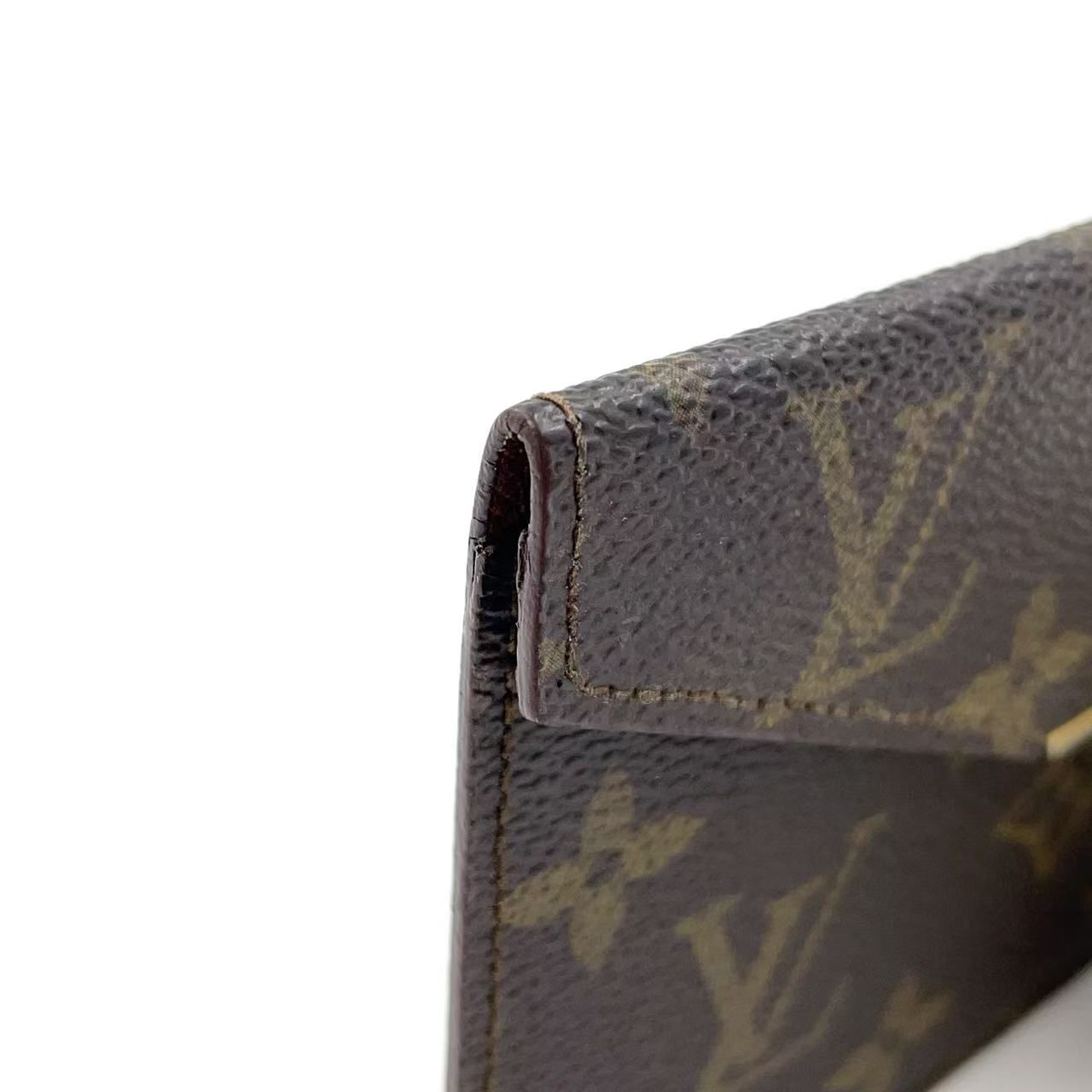 美品【LOUIS VUITTON】ポーチ　モノグラム　PVC ダークブラウン LOUIS VUITTON モノグラム マルチポーチ PVC ブラウン カード