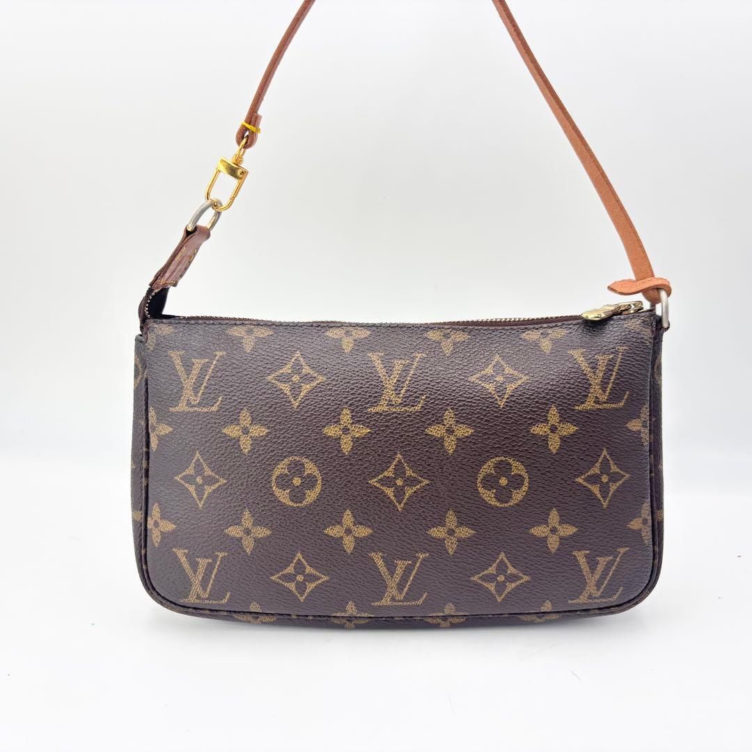 ルイヴィトン モノグラム M51980 ポシェット アクセソワール ポーチ ハンドバッグ ブラウン PVC レザー