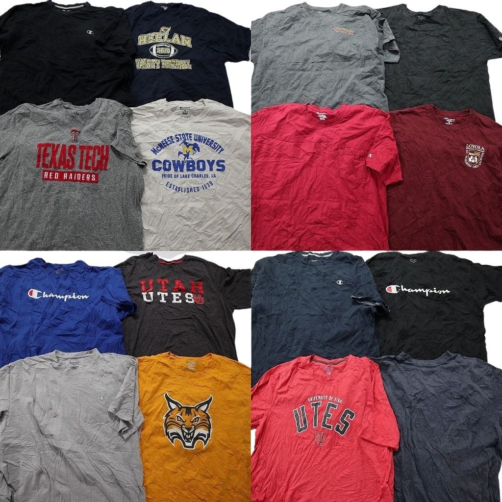 古着卸 まとめ売り チャンピオン 半袖Tシャツ 16枚セット (メンズ 2XL ) カウボーイズ NFLプロチーム カレッジ風  中古 古着 MZ1149