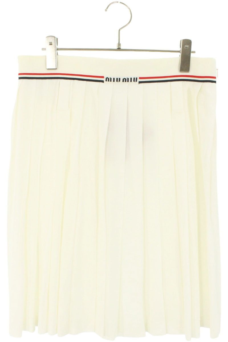 miumiu プリーツチノスカート 38 Miu Miu ミュウミュウ プリーツ チノスカート | ニュートラル