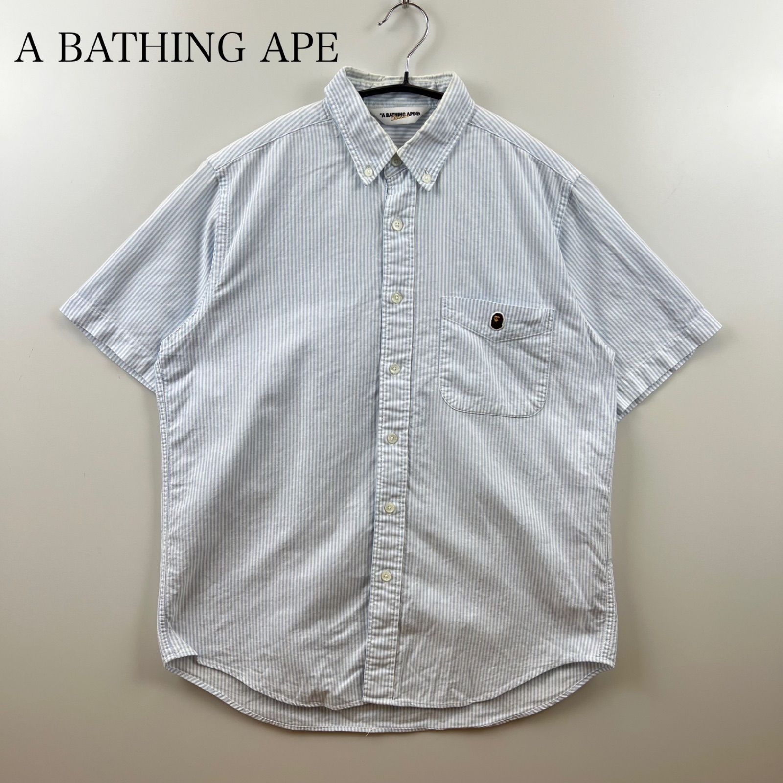 BoTT M 半袖ボタン付きシャツ グラニーストライプ BoTT(ボット)｜Lightweight Stripe Shirt(ライトウェイト