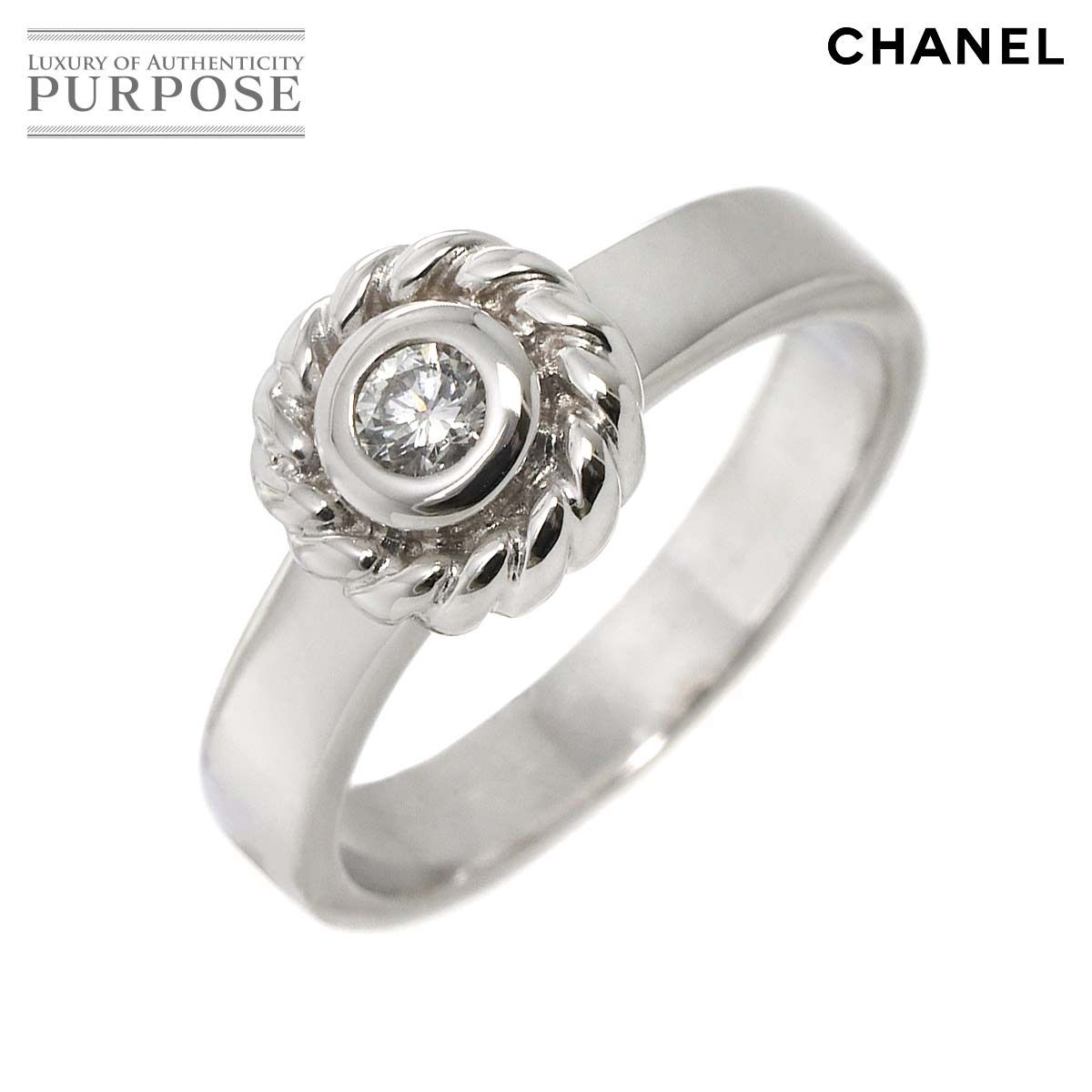 正規店仕入れの リング #50 CHANEL シャネル ダイヤ ホワイトゴールド WG K18 アクセサリー