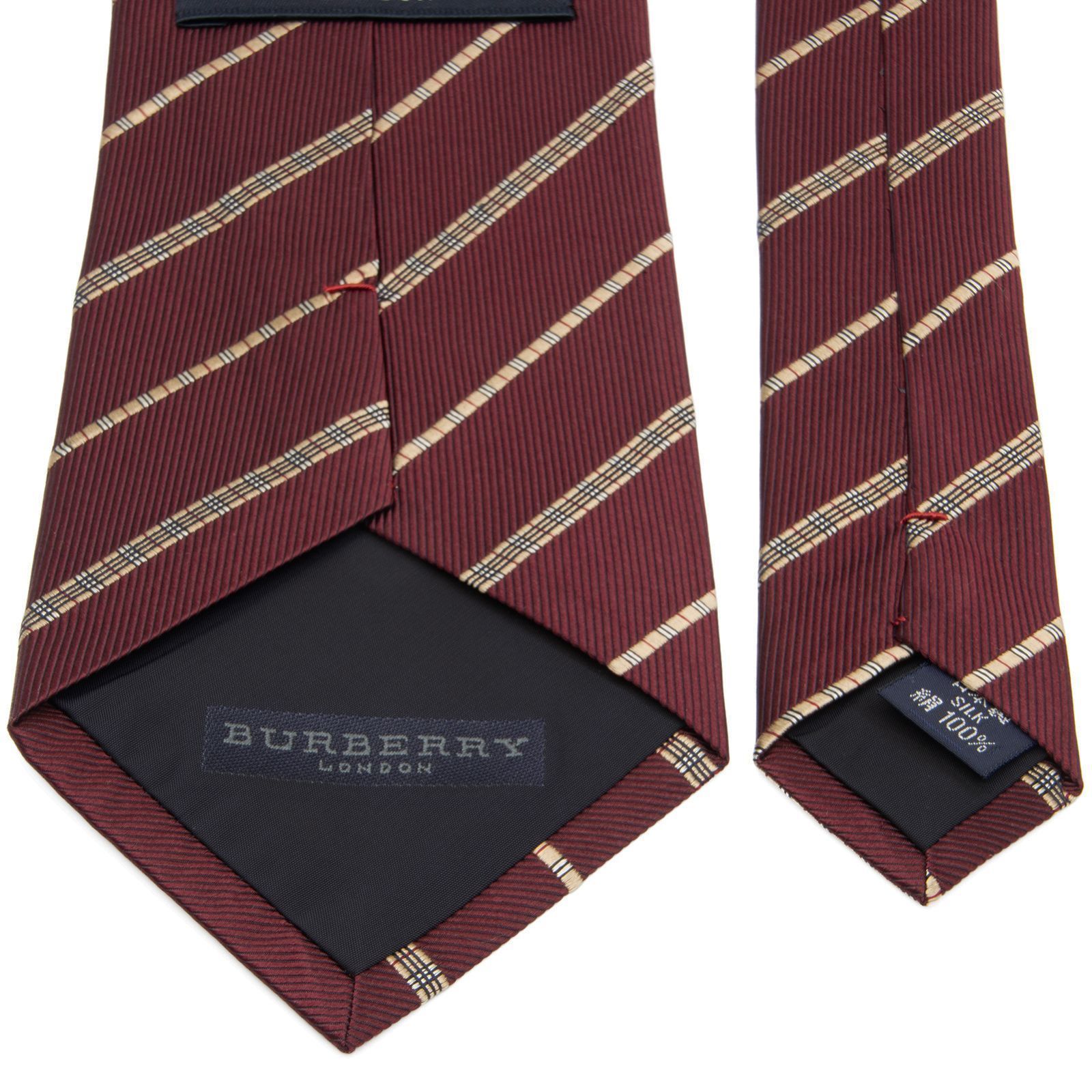送料無料 バーバリー ネクタイ 新品同様 ワイドタイ ジャガードタイ