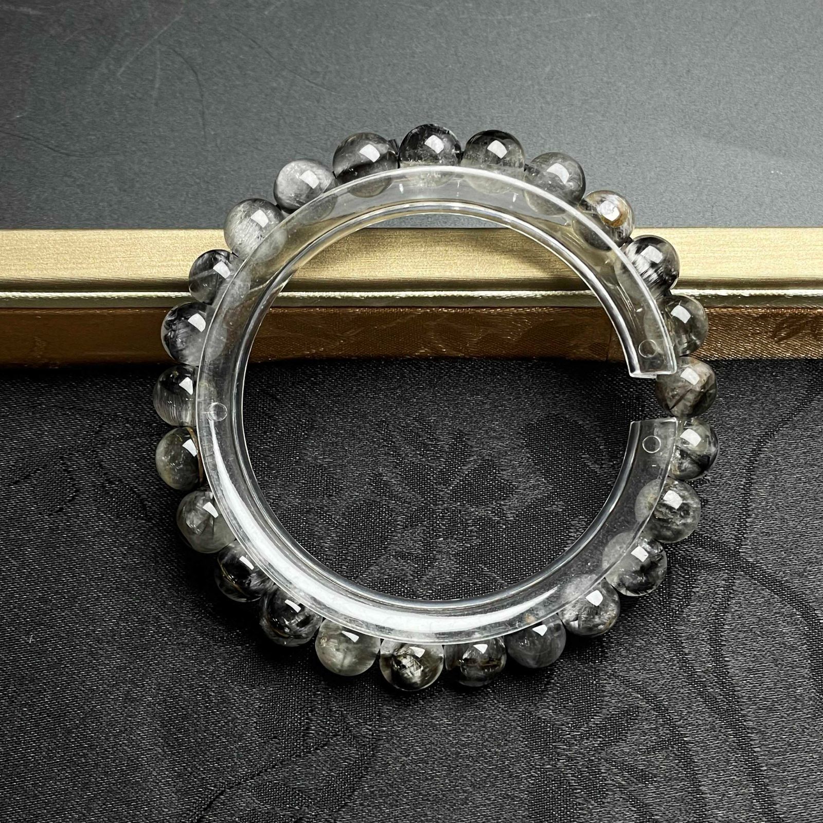 EU製 ブルッカイトインクォーツ パワーストーン アクセサリー ブルッカイト 天然石 プレゼント 7.4-7.8mm ZB9221