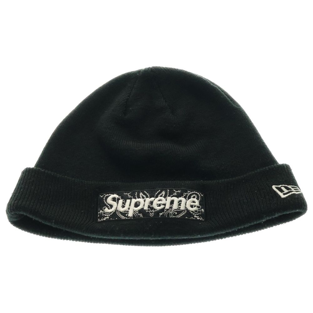 Supreme NEW ERA ニット帽 バンダナ BOXロゴ ブラック 黒 SUPREME