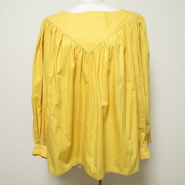 anc ランバン LANVIN シャツ ブラウス チュニック 38 黄色 レディース 