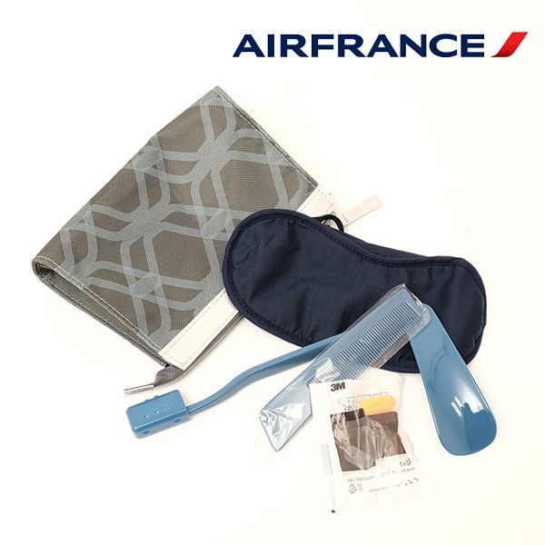 新品・未使用品 エールフランス AIR FRANCE BUSINESS ビジネスクラス アメニティ キット ポーチ セット グレー系 - メルカリ