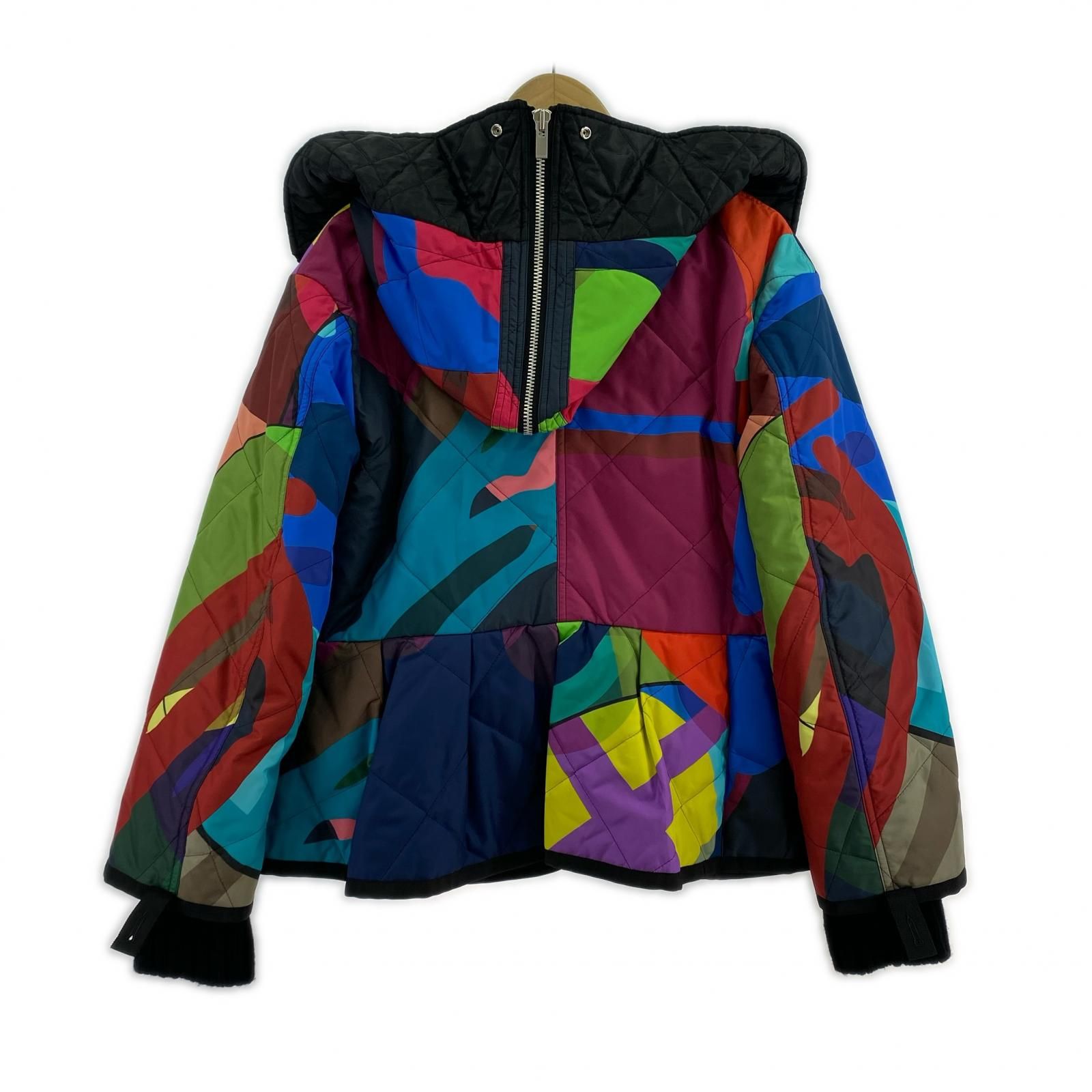 sacai × KAWS Nylon Twill x Wool Knit Blouson 総柄ブルゾン - メルカリ