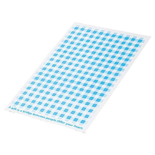 ブルーチェック ギフトバッグ 50×72 50枚 61-800-61-3