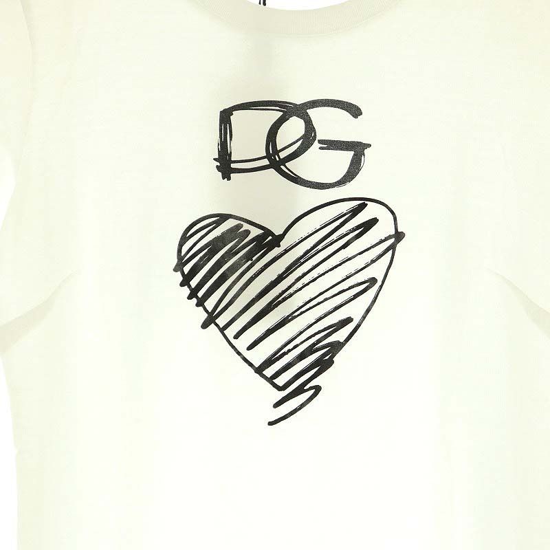 ドルガバ 　ドルチェ＆ガッバーナ　レディース　Tシャツ 　白　ハート　36 ドルガバ ドルチェ＆ガッバーナ レディース Tシャツ 白 ハート
