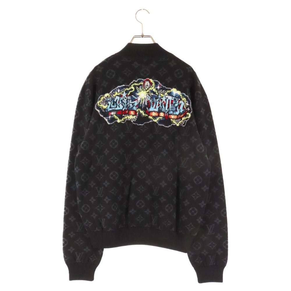 Louis Vuitton ブラック ジャケット LOUIS VUITTON (ルイヴィトン) 22AW LV Graffiti Zipped Blouson