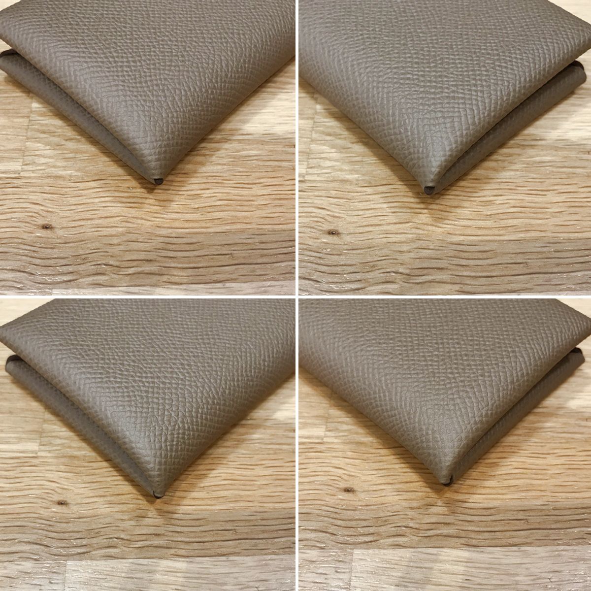 新品未使用 エルメス カルヴィ エプソン エトゥープ W刻印 カード 