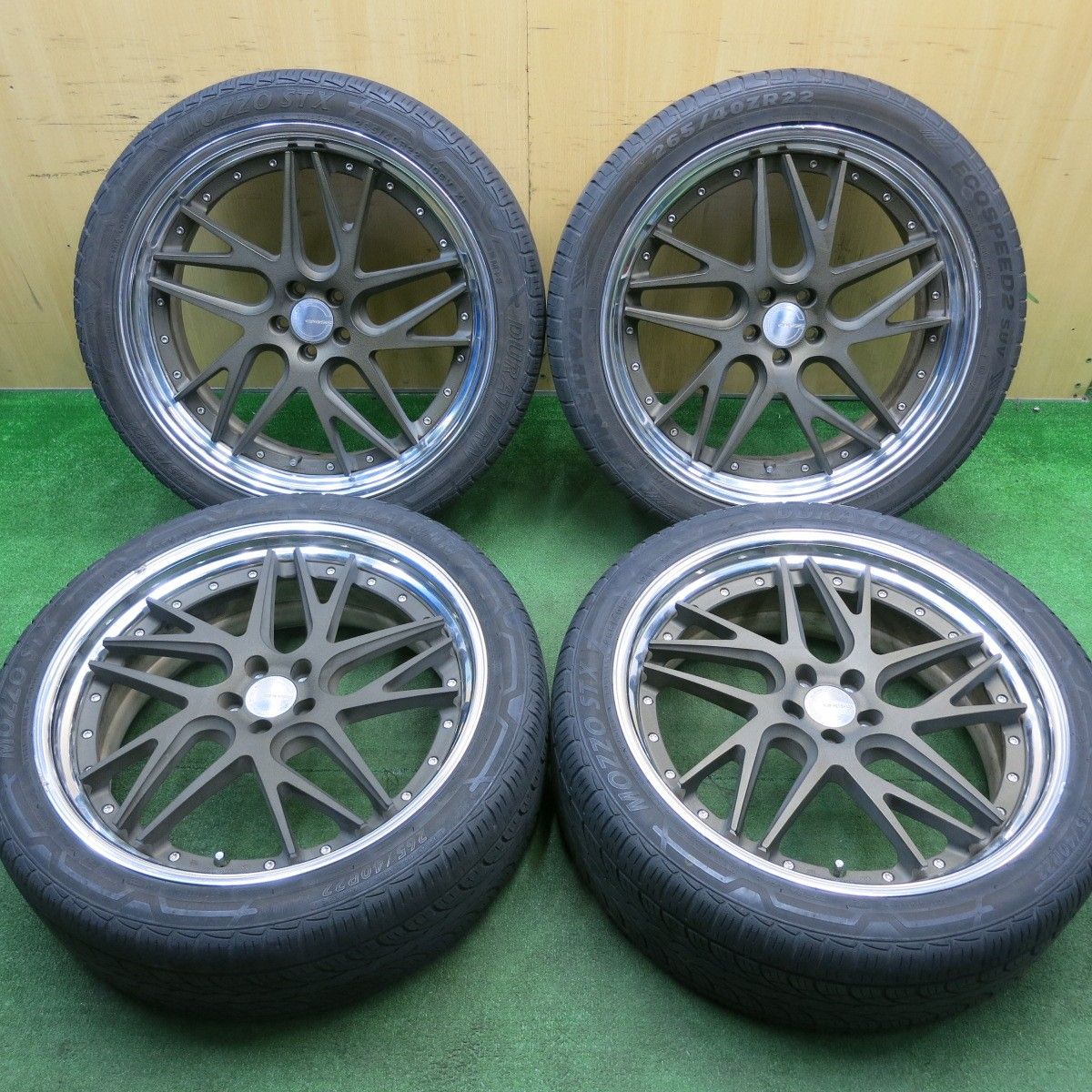 4本価格 22年 WORK GNOSIS CVX M-SR 265|40R22 デュラターン MOZZO STX ミネルバ ECOSPEED2 SUV ワーク PCD108|5H 5043001NJノ