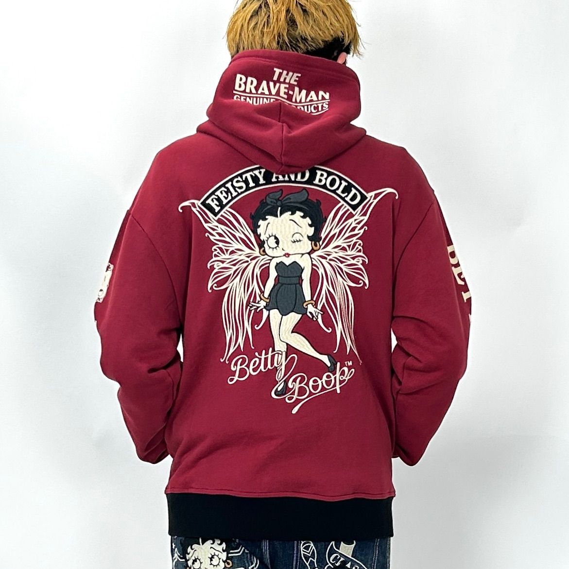 BETTY BOOP/ベティブープ 裏毛F/Zパーカー】BRAVE-MAN ブレイブマン