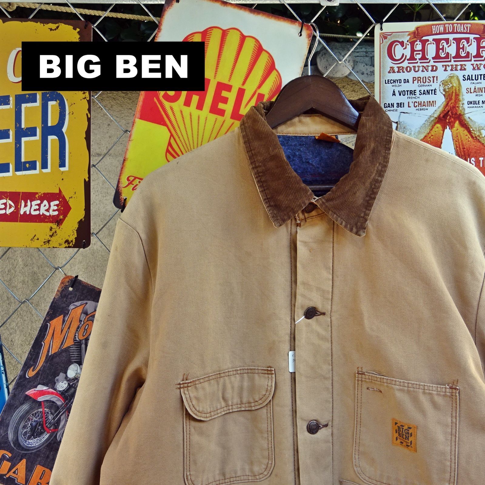 BIG BEN ベージュ カバーオール 70s BIG BEN by Wrangler カバーオール USA製 サイズ 48 XL 相当