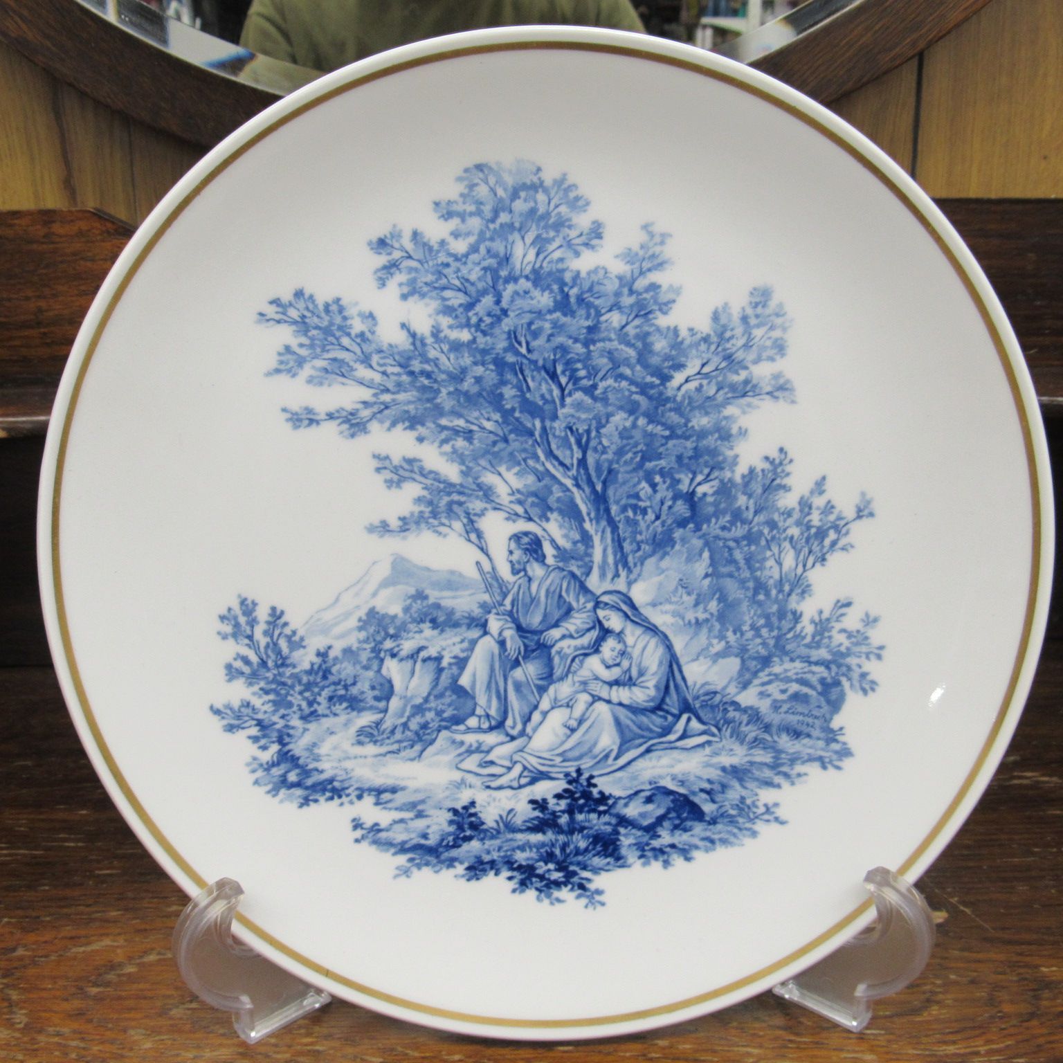 1942未使用 Meissen マイセン イヤープレート 山 雪 サンライズ