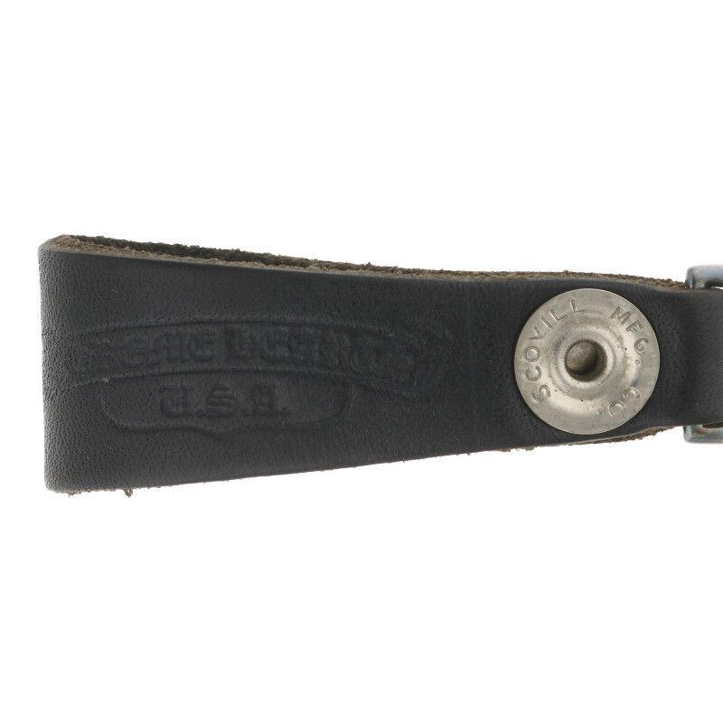 クロムハーツ BELT LOOP クロスボールボタンレザーベルトループ