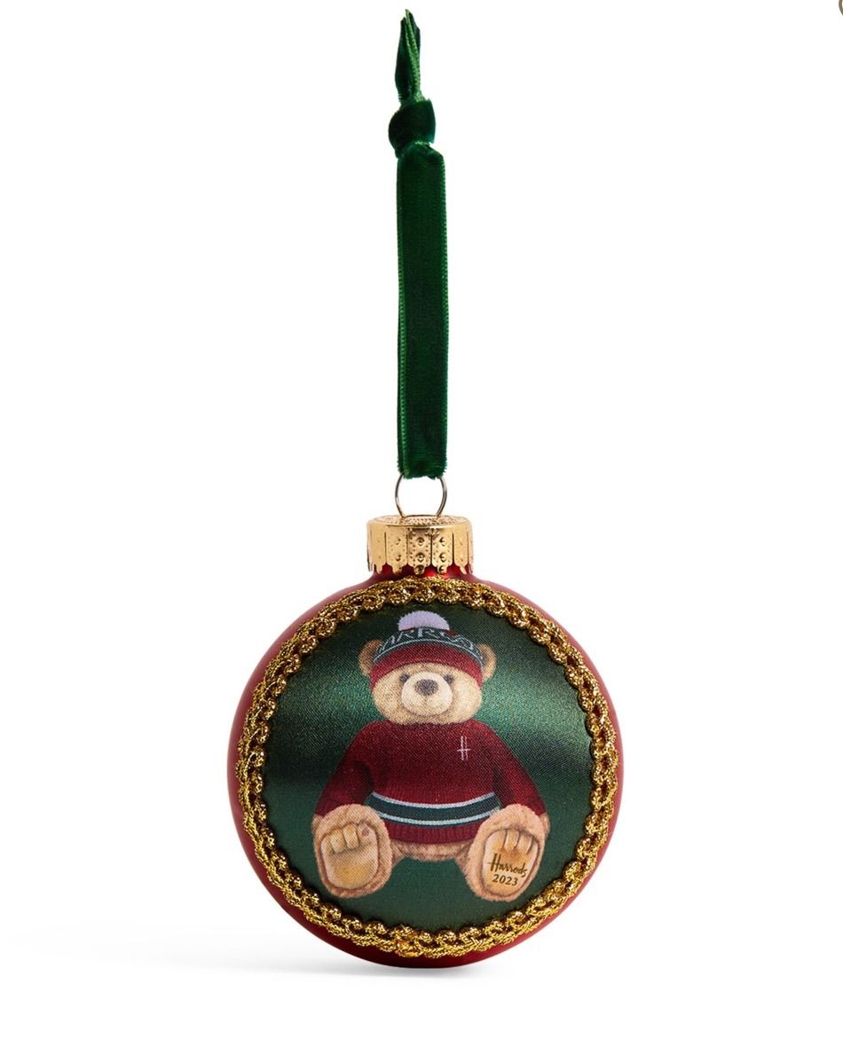 Harrods Printed Christmas Bear Bauble 2023 ハロッズベアー