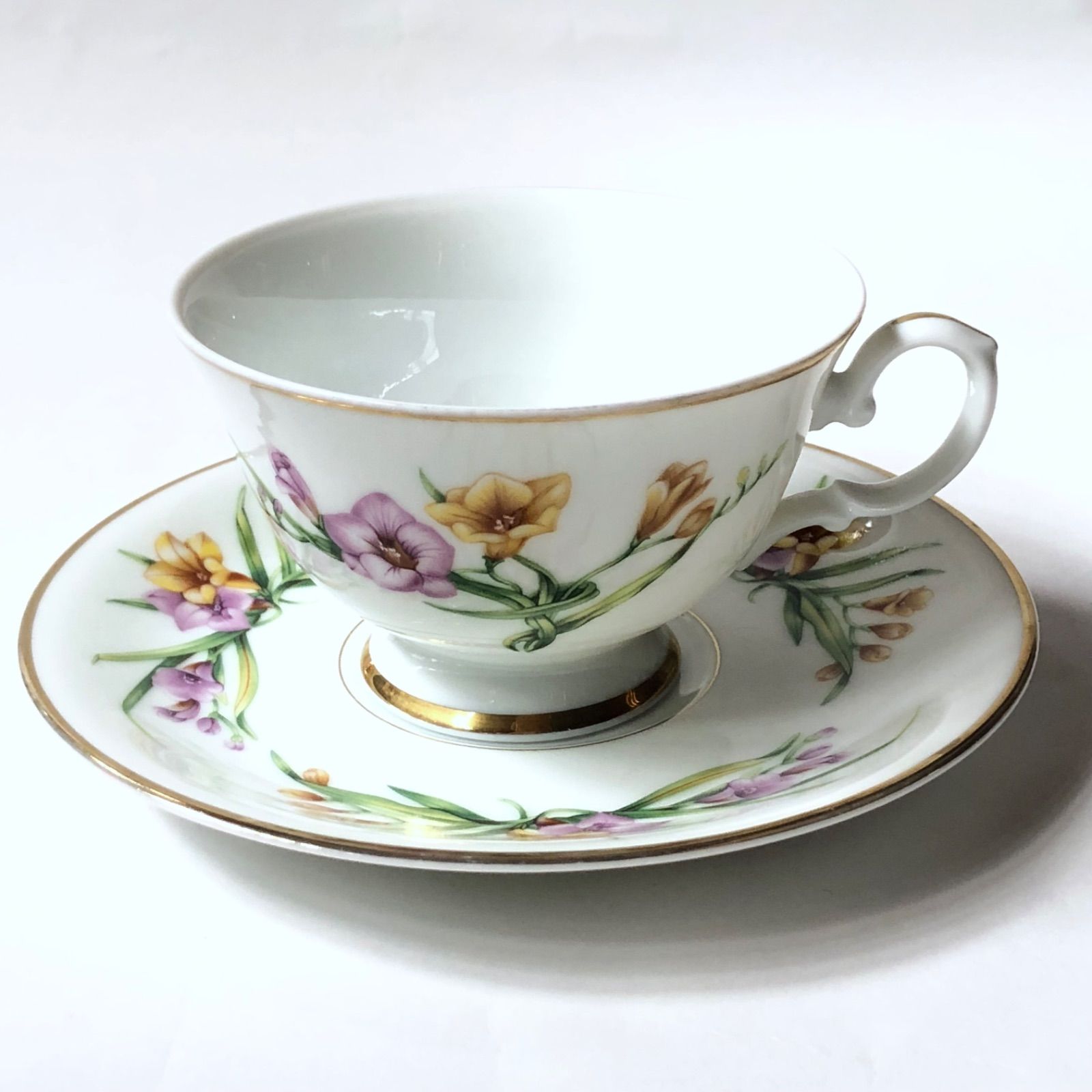 ♦️セール【美品/12個】シンブル オランダの花 フランクリン・ポーセリン フランクリン ポーセリン 「オランダの花 」カップ＆ソーサー 12客