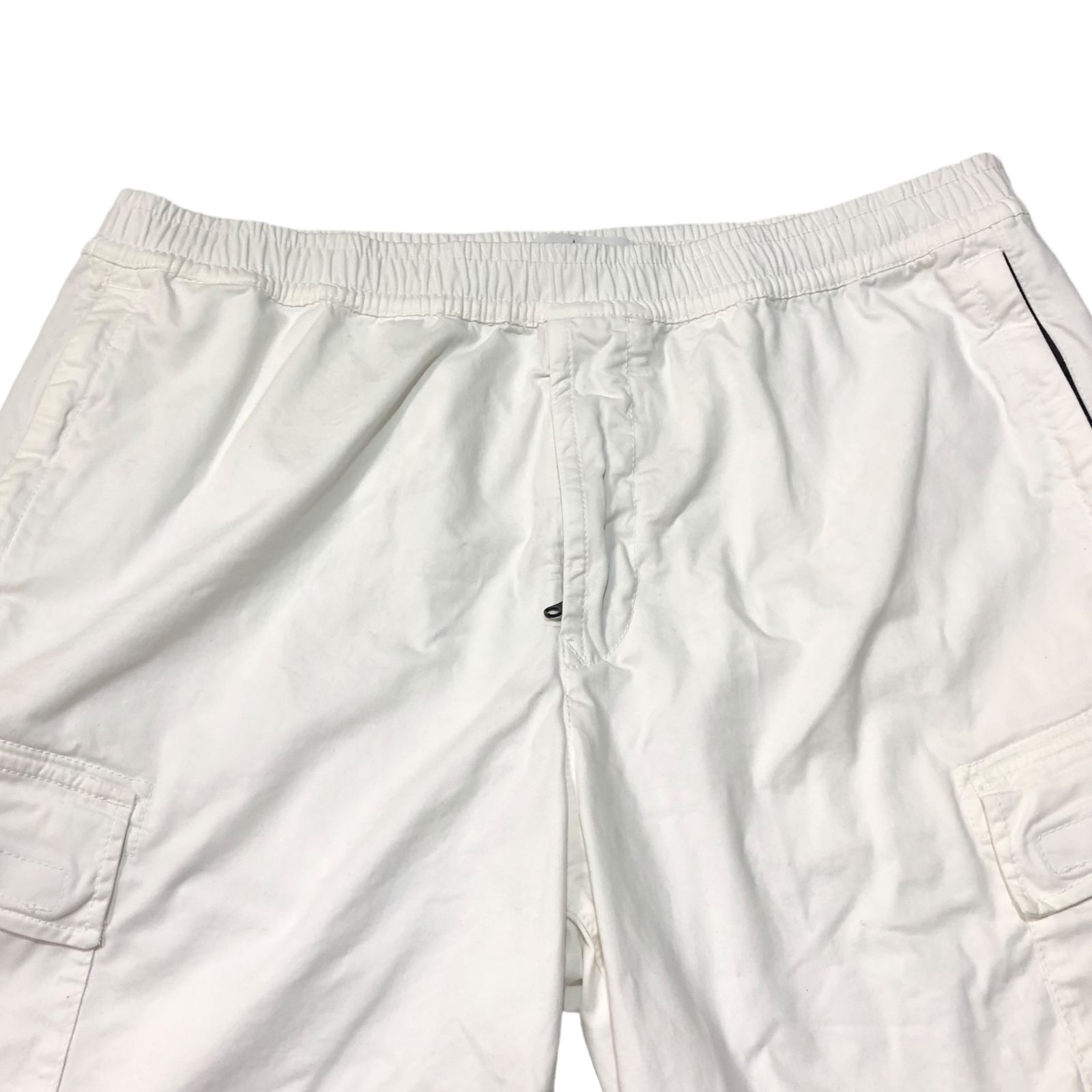 STONE ISLAND(ストーンアイランド) 21SS  bermuda shorts OLD加工ブロークンツイル ストレッチコットンショーツ 7415L0904 W40 ホワイト ショート ハーフ パンツ