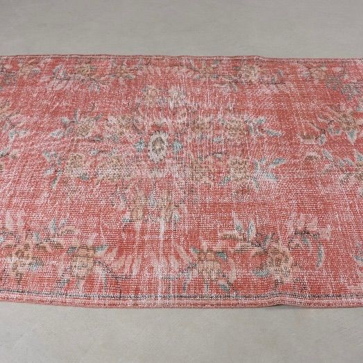 トルコ ヴィンテージラグ シャビー レッド ボヘミアン 北欧 ボヘミアン