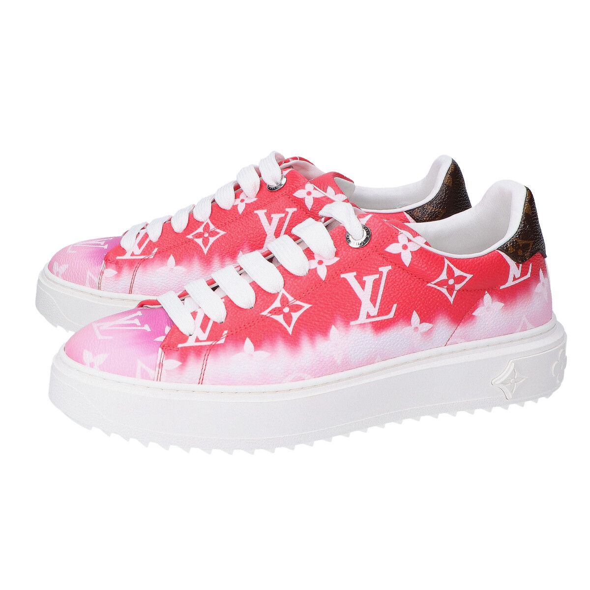 ルイ・ヴィトンエスカル タイムアウト・ライン グラデーション スニーカー 38 LOUIS VUITTON エスカル タイムアウト・ライン スニーカー ルイ