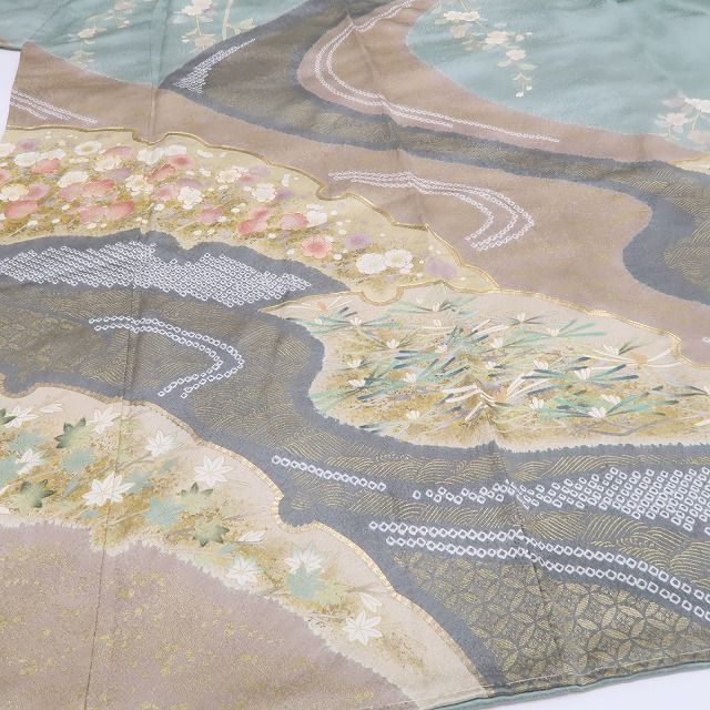 大喜百花 金駒刺繍