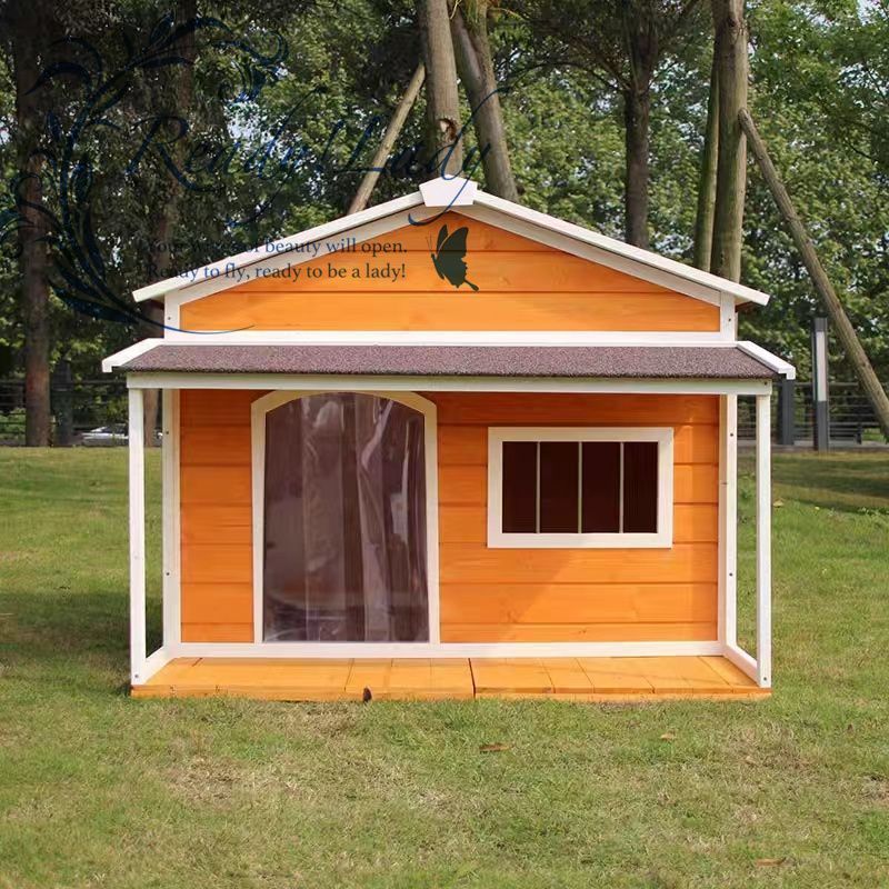 【史上最も激安！】 ドッグハウス 室外犬小屋 屋外 木製 サイズ外寸 129 110 113 大型犬用 ホームタウン ドッグハウス テラス 未来的な