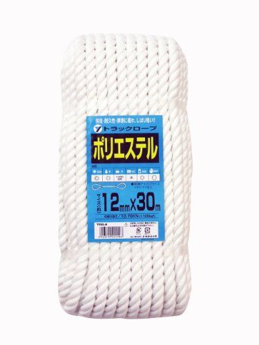 12mm×30m_ポリエステル ユタカメイク ポリエステルトラックロープ TRS‐6 12mm×30M