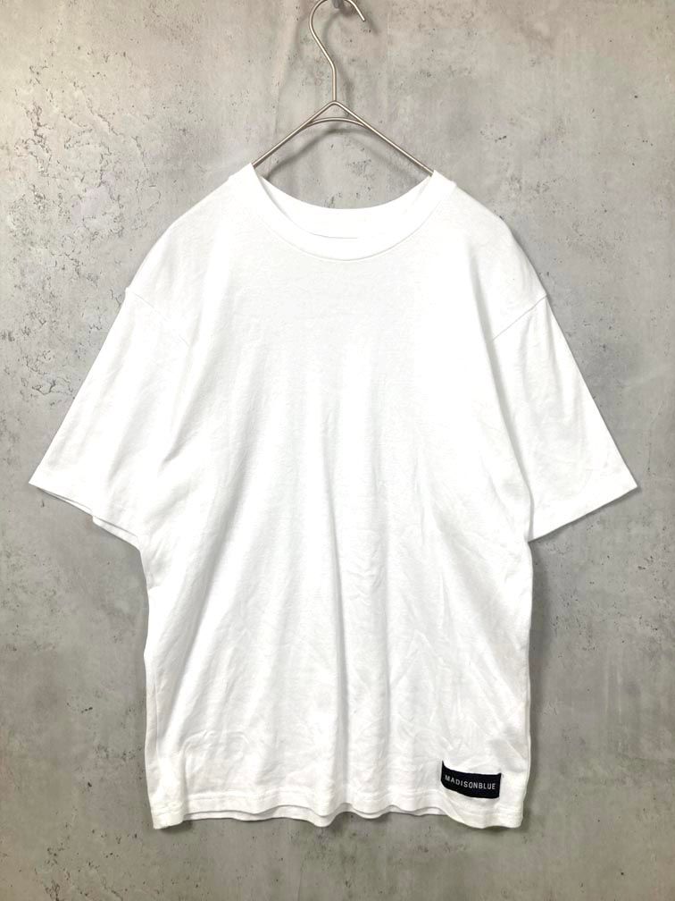 MADISONBLUE マディソンブルー MB244-7003 定価23100円 BASIC CREW NECK Tシャツ sizeS|白 ◎レディース