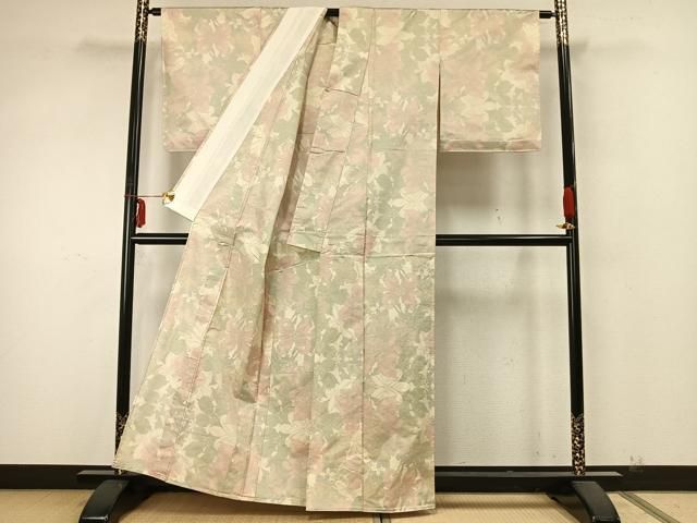 平和屋着物▽本場大島紬　単衣　草花文　正絹　逸品　AABA7634fy 平和屋着物▽本場大島紬 単衣 草花文 正絹 逸品 AABA7634fy - メルカリ