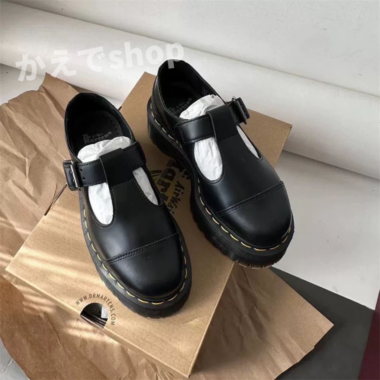 Dr. Martens 】Bethanメリージェーン 厚底 ブラックローファー - メルカリ