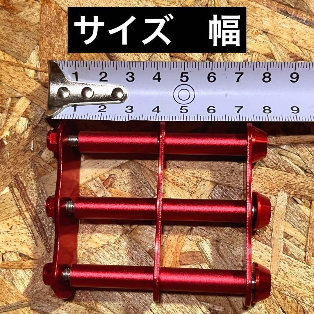 オールレッド ベルトループ付き3連チェーン ニックス風 腰道具 腰袋 工具差し