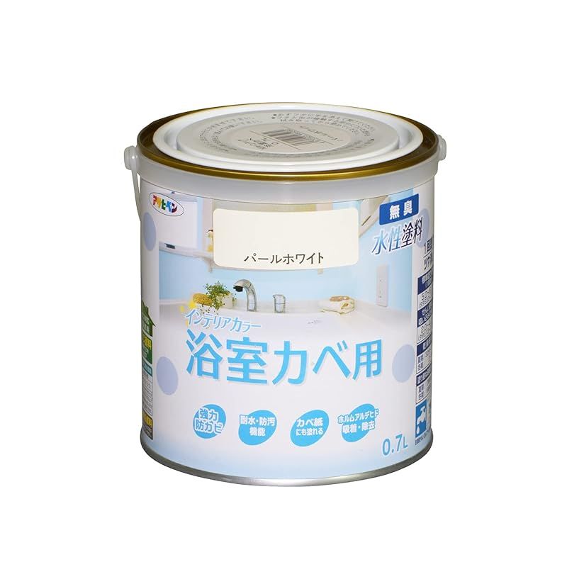 アサヒペン 塗料 ペンキ NEW水性インテリアカラー浴室カベ 0.7L パール