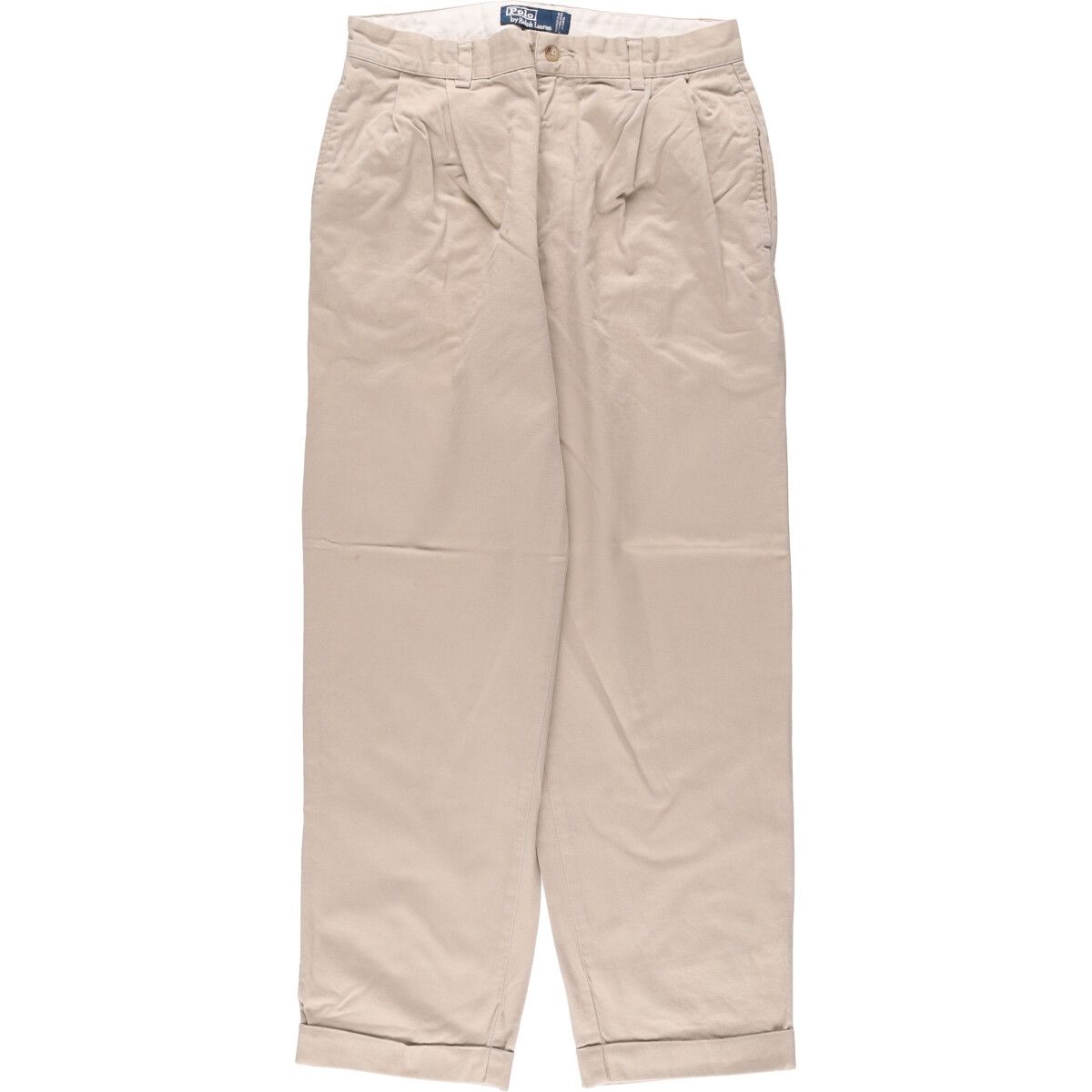 Polo Ralph Lauren ツータック ワイド チノパンツ ダブル 古着 ラルフローレン Ralph Lauren POLO by Ralph Lauren
