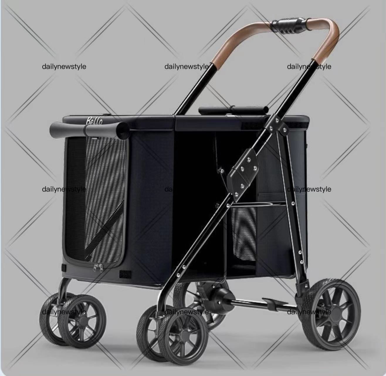 人気推薦◆ペットカート 犬用 キャリーカート犬用ベビーカー ペットバギー 折りたたみ式 犬 カート大型犬 多頭中小型犬?猫折りたたみ ペットベビーカー犬のキャリーカート