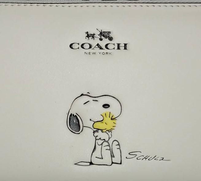 COACH 新品 スヌーピー 長財布 レディース コーチ 小物 財布 J01