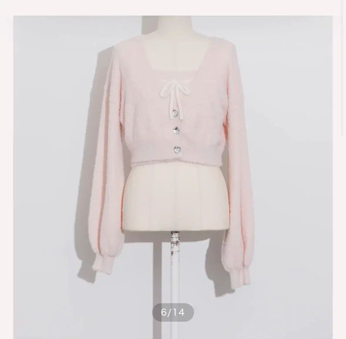 【タグ付き】SNIDELビジューリボンロングカーディガン ピンク snidel ビジューリボンロングカーディガン ライトピンク SNIDEL