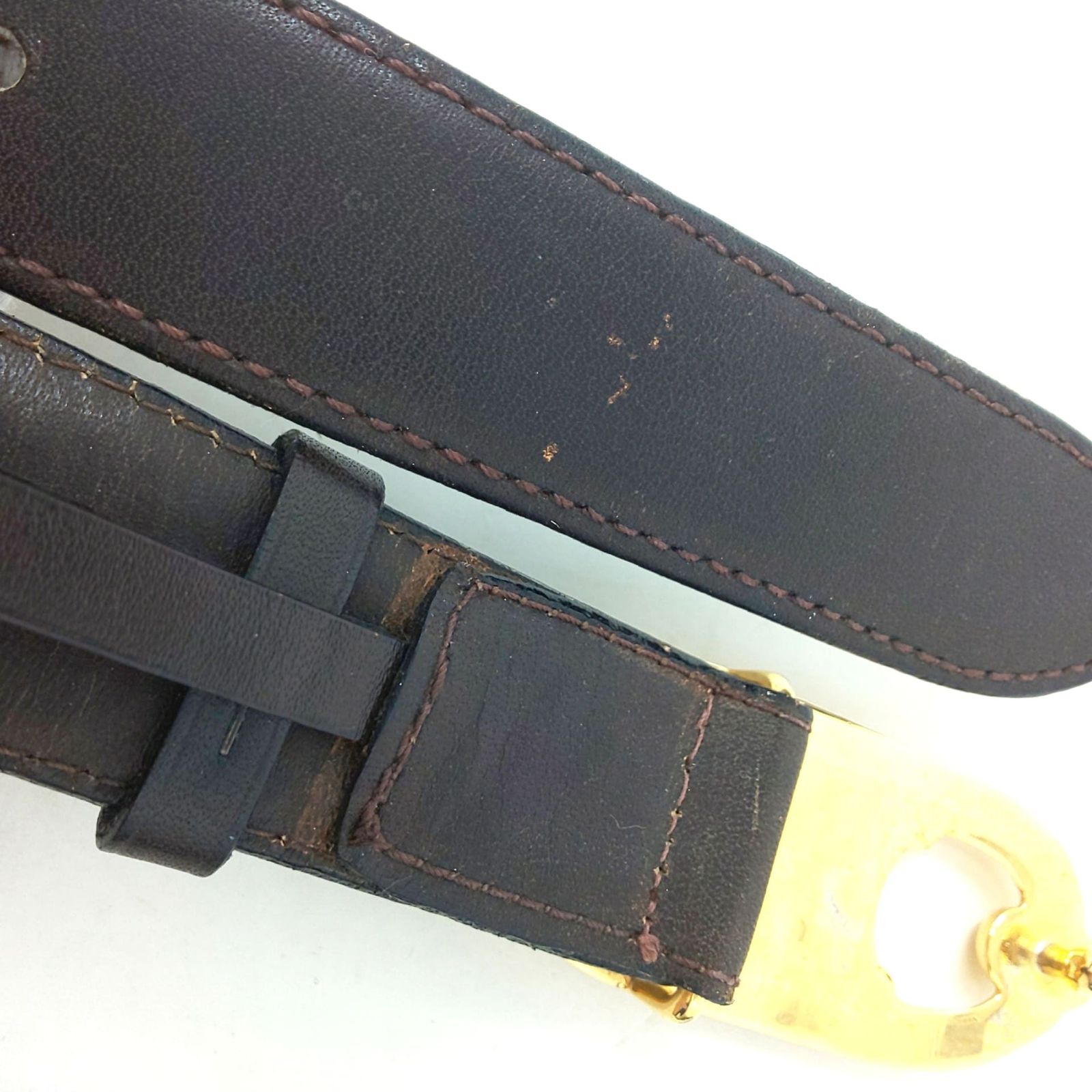 1037A-04 CELINE セリーヌ ベルト トリオンフ ゴールド金具