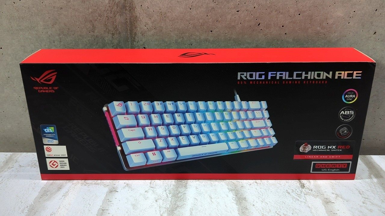 状態良好美品 ASUS エイスース ゲーミングキーボード ROG Falchion Ace White 